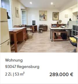 2 Zimmer Wohnung in Regensburg